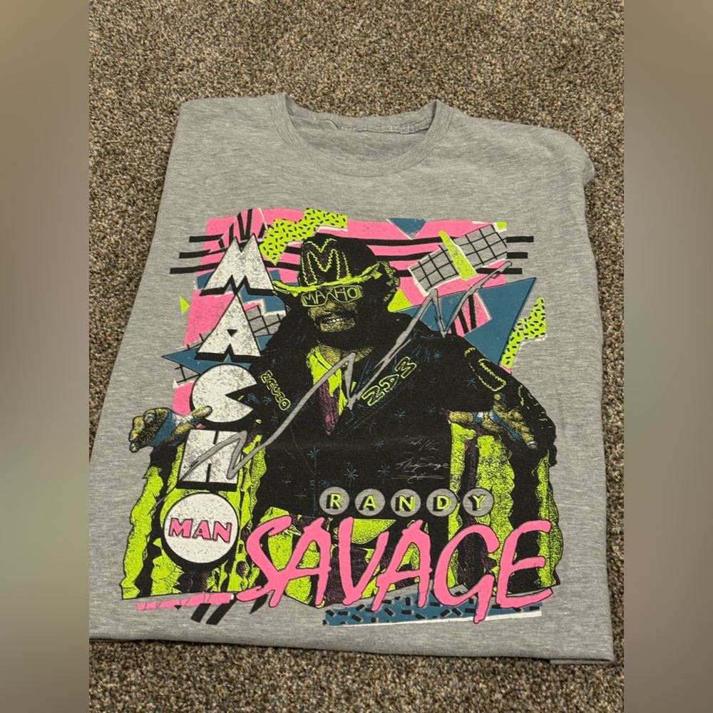 Macho Man Randy Savage WWE AEW Pro Wrestling Crate Retro Vintage Design Medium